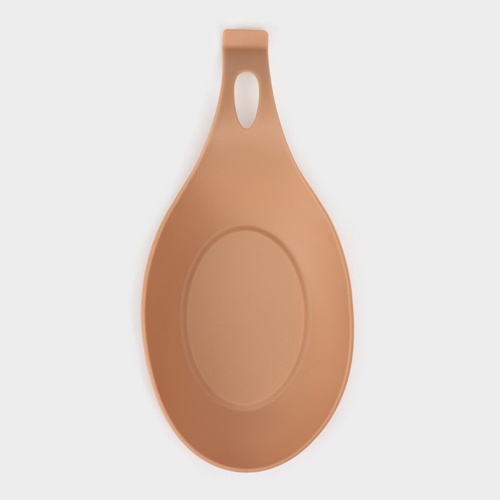 Силиконовая подставка под ложку Доляна «Симпл» 19,5×9,5 см, цвет бежевый Силиконовая подставка под ложку Доляна «Симпл» 19,5×9,5 см, цвет бежевый