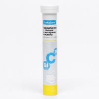 Аскорбиновая кислота &laquo;Лекстор&raquo; 900 мг+ глицин и янтарная кислота, лимонный вкус, 17 шипучих таблеток по 3 г