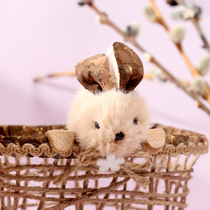 Декоративная пасхальная корзинка «Зайка», 7 × 14 × 13 см Декоративная пасхальная корзинка «Зайка», 7 × 14 × 13 см
