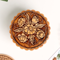 Шкатулка "Ромашки", 80 х 40 мм, береста Шкатулка "Ромашки", 80 х 40 мм, береста