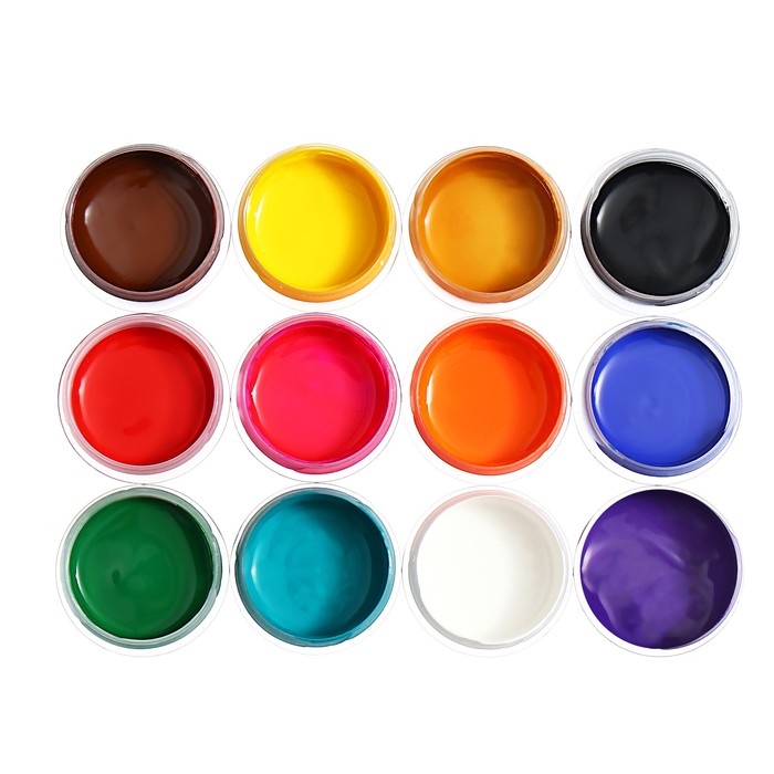 Гуашь 12 цветов х 20 мл, ErichKrause Гуашь 12 цветов х 20 мл, ErichKrause "Kids Space Animals", с УФ защитой яркости, в коробке