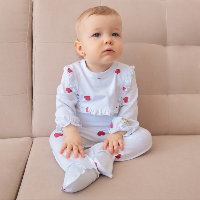 Ползунки детские MINAKU, цвет молочный, рост 74-80 см Ползунки детские MINAKU, цвет молочный, рост 74-80 см