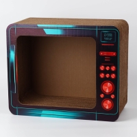 Когтеточка из картона с кошачьей мятой &laquo;Микроволновая печь&raquo;