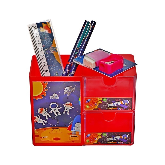 Набор настольный канцелярский, 6 предметов, Calligrata Набор настольный канцелярский, 6 предметов, Calligrata "Космос"