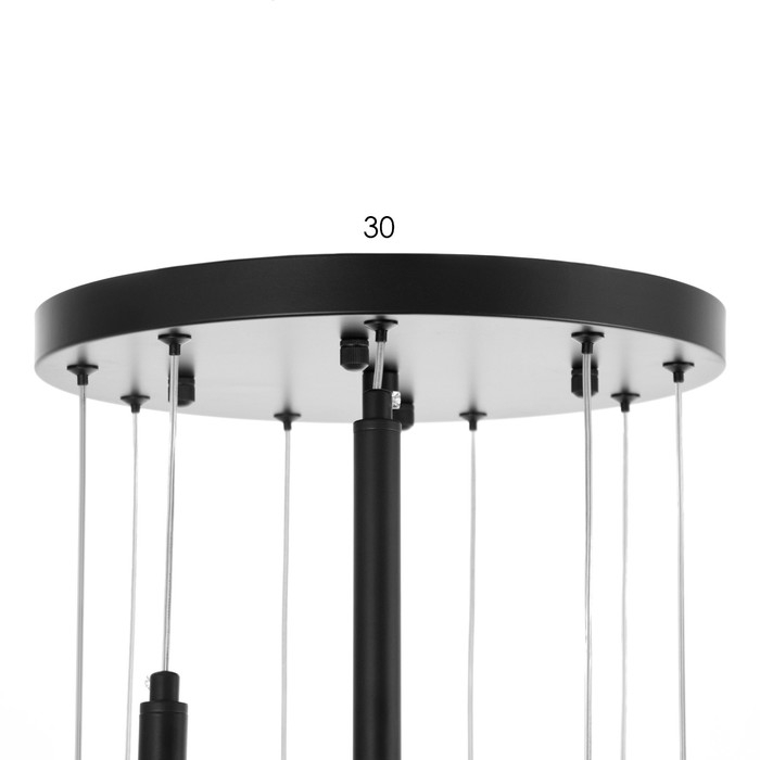 Светильник "Жаклин" 9х3Вт G4 Черный 30х30х180см