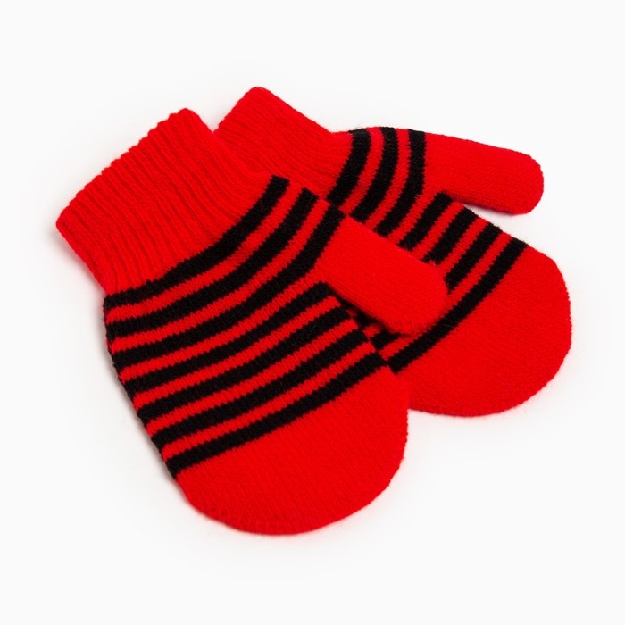 Варежки детские однослойные MINAKU,цв. красный/черный, р-р 12-14 (13-14 см) Варежки детские однослойные MINAKU,цв. красный/черный, р-р 12-14 (13-14 см)