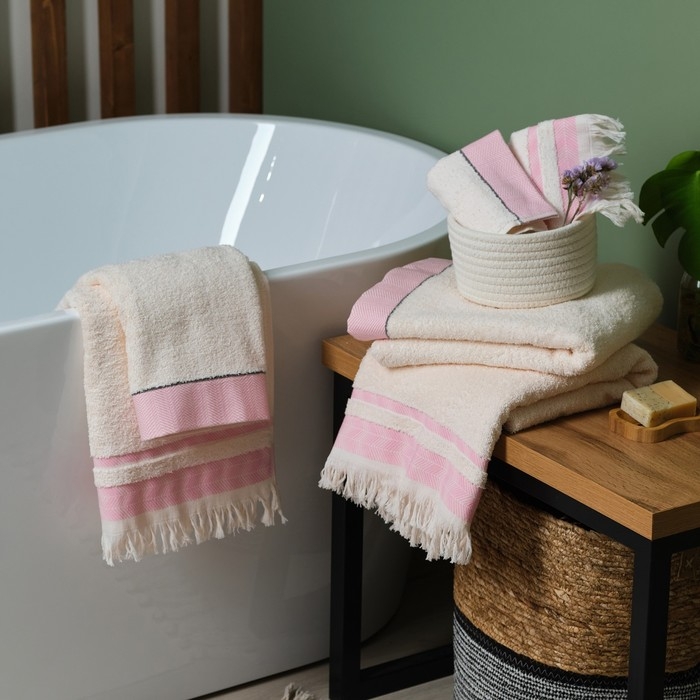 Полотенце махровое Love Life &laquo;Бриз&raquo; 70х120 см, розовый, 100% хл, 500 гр/м2