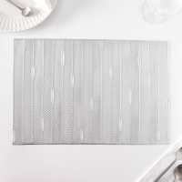 Салфетки сервировочные на стол Доляна &laquo;Триумф&raquo;, 45&times;30 см, 4 шт, цвет серебро