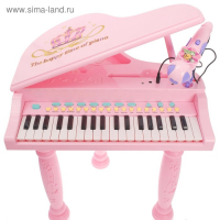 Пианино «Розовая мечта» с микрофоном и стульчиком, световые и звуковые эффекты Пианино «Розовая мечта» с микрофоном и стульчиком, световые и звуковые эффекты