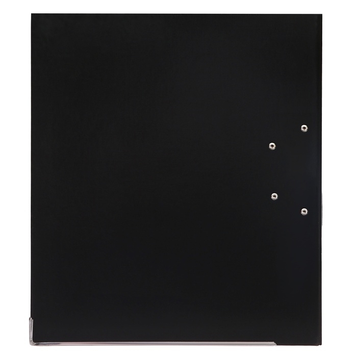 Папка-регистратор А4, 75 мм, Calligrata, ПВХ, тиснение "лен", металлическая окантовка, карман на корешок, собранная, черная, микс