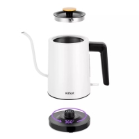 Чайник электрический Kitfort КТ-6642, для варки кофе, пластик, 0.8 л, 1600 Вт, чёрно-белый Чайник электрический Kitfort КТ-6642, для варки кофе, пластик, 0.8 л, 1600 Вт, чёрно-белый
