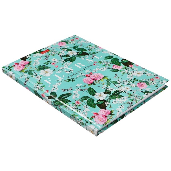 Бизнес-блокнот А5, 80 листов, в клетку, Floral collection, твёрдая обложка, 5-цветный блок, блок 65г/м2 Бизнес-блокнот А5, 80 листов, в клетку, Floral collection, твёрдая обложка, 5-цветный блок, блок 65г/м2