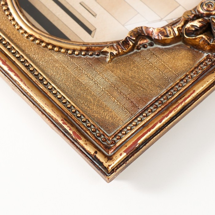 Фоторамка полистоун 13х18 см Фоторамка полистоун 13х18 см "Бант три петли" состаренное золото 24,5х2,5х20,3 см