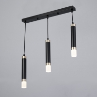 Светильник BayerLux Подвес "Вартона" 3хLED 18Вт 4000К черный золото 50х4х30-180см