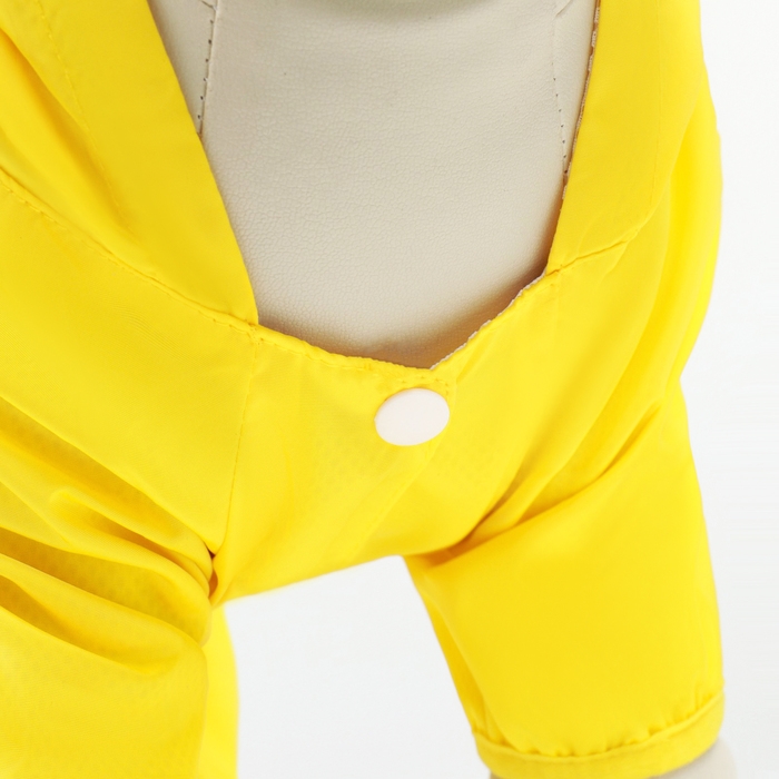 Комбинезон для собак, демисезонный с подкладом, размер L (ДС 32, Ог 48 см), желтый