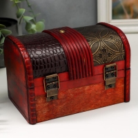 Шкатулка дерево состаренная "Питон и медальон" сундучок МИКС 11х16х10,5 см Шкатулка дерево состаренная "Питон и медальон" сундучок МИКС 11х16х10,5 см