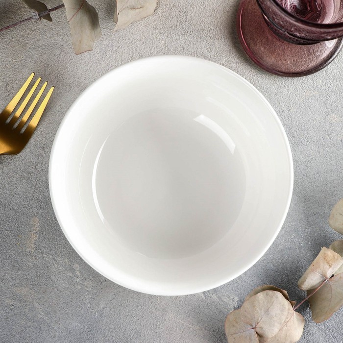 Салатник фарфоровый Wilmax &laquo;Юлия Высоцкая&raquo;, 900 мл, d=16 см, цвет белый