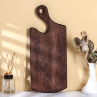 Доска разделочная деревянная для подачи с ручкой Adelica, 38×16×2 см, тёмный граб Доска разделочная деревянная для подачи с ручкой Adelica, 38×16×2 см, тёмный граб