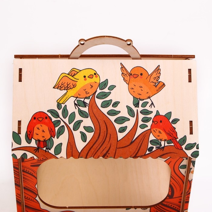 Деревянный скворечник - кормушка для птиц &laquo;Птички&raquo;