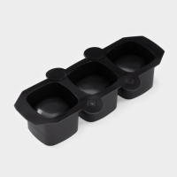 Форма для льда Доляна &laquo;Квадрат&raquo;, силикон, 21,5&times;9,5&times;5 см, 3 ячейки (5,2х4,8 см), цвет чёрный