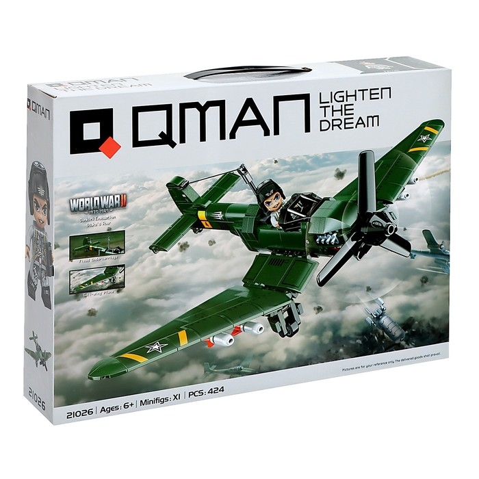Конструктор Вторая мировая война &laquo;Штурмовой самолёт&raquo;, 424 детали