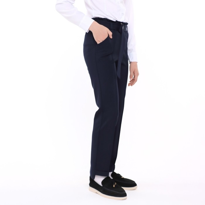 Брюки школьные для девочек, цвет тёмно-синий, рост 170 см Брюки школьные для девочек, цвет тёмно-синий, рост 170 см