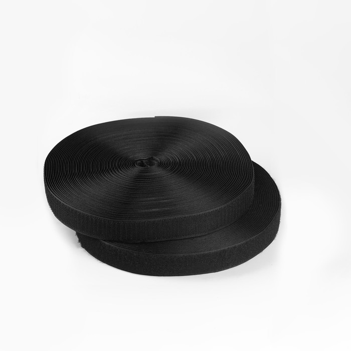 Липучка, 30 мм × 25 ± 1 м, цвет чёрный Липучка, 30 мм × 25 ± 1 м, цвет чёрный