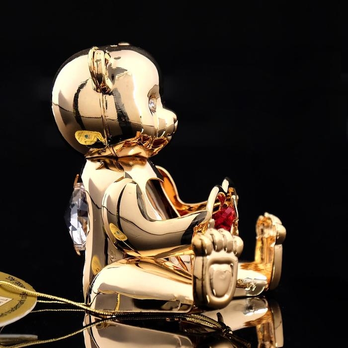 Сувенир &laquo;Мишка с сердцем&raquo;, 5&times;4&times;5 см, с кристаллами