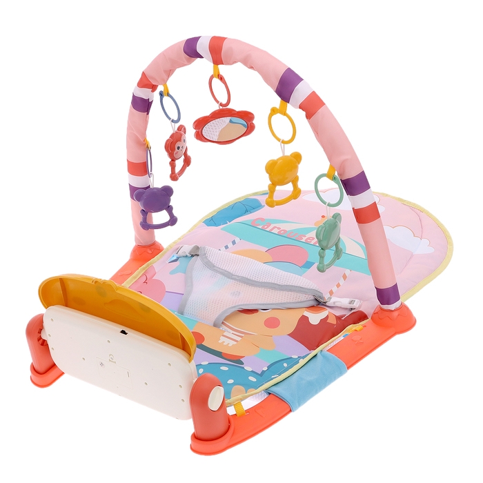 Набор 2 в 1 качель и коврик &laquo;Утёнок&raquo;, световые, звуковые эффекты, цвет розовый