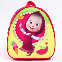 Рюкзак детский, 23х21х10 см, Маша и Медведь Рюкзак детский, 23х21х10 см, Маша и Медведь