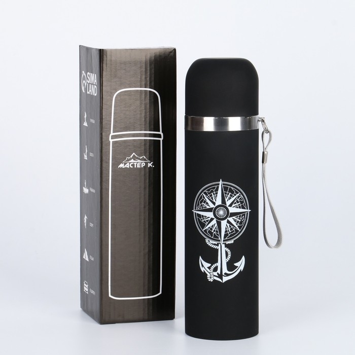 Термос, 500 мл, Гильза Термос, 500 мл, Гильза "Мастер К.", с кружкой, сохраняет тепло 10 ч, 6.5 х 24 см