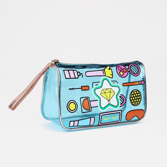 Косметичка на молнии, цвет голубой Косметичка на молнии, цвет голубой