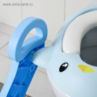 Детская накладка - сиденье на унитаз «Пингвин», цвет голубой Детская накладка - сиденье на унитаз «Пингвин», цвет голубой