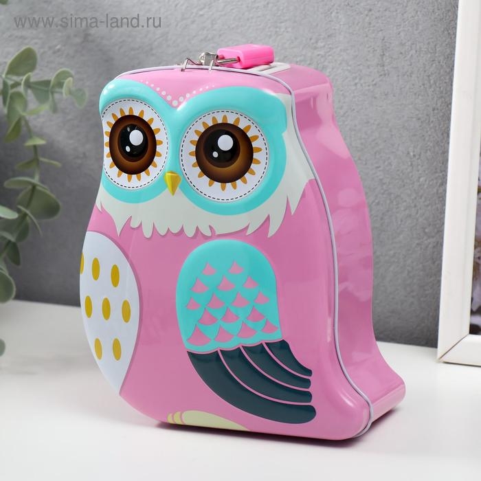 Копилка металл Копилка металл "Филин очковый" МИКС 16х13х6,5 см