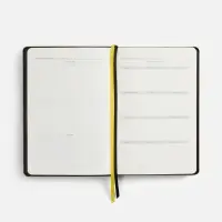 Ежедневник Alanis, недатированный, черный c желтым