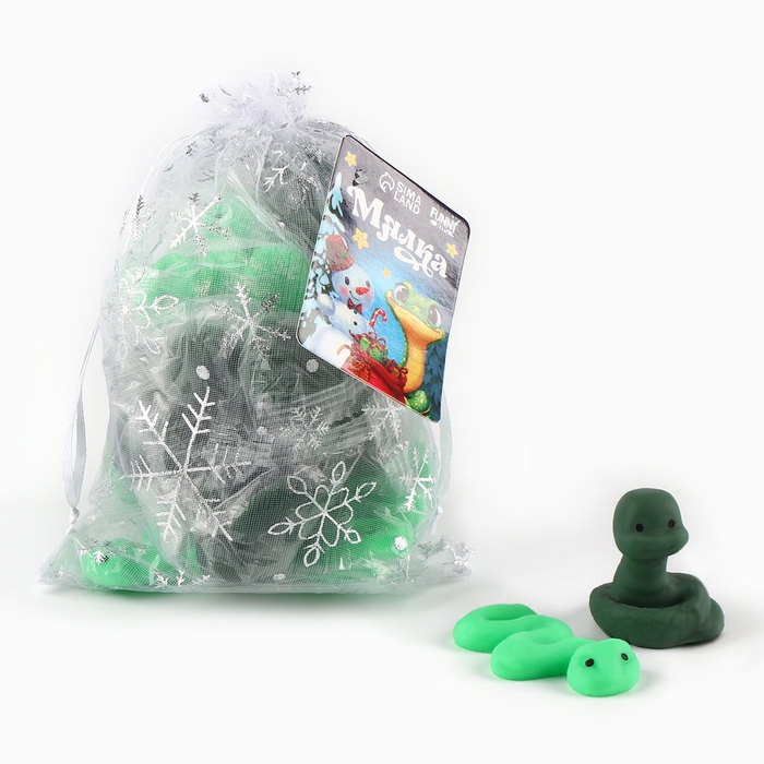 Новый год! Сквиш антистресс мялка «Змейки», в мешочке Новый год! Сквиш антистресс мялка «Змейки», в мешочке