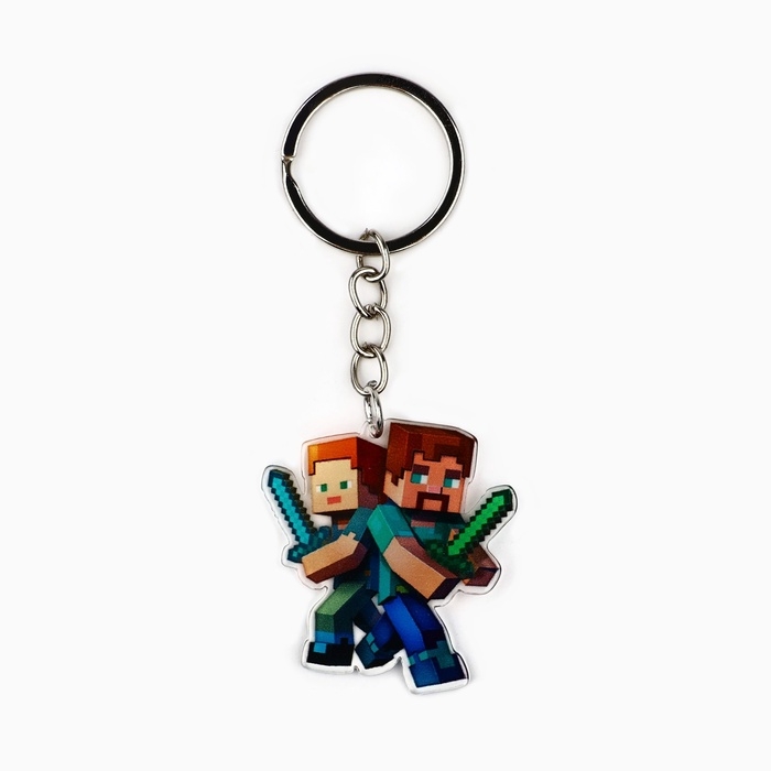 Брелок для ключей детский акриловый Брелок для ключей детский акриловый "Майнкрафт", 4.2 х 9.5 см