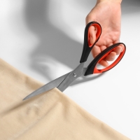 Ножницы универсальные, скошенное лезвие, 26,5 см, цвет чёрный/красный Ножницы универсальные, скошенное лезвие, 26,5 см, цвет чёрный/красный