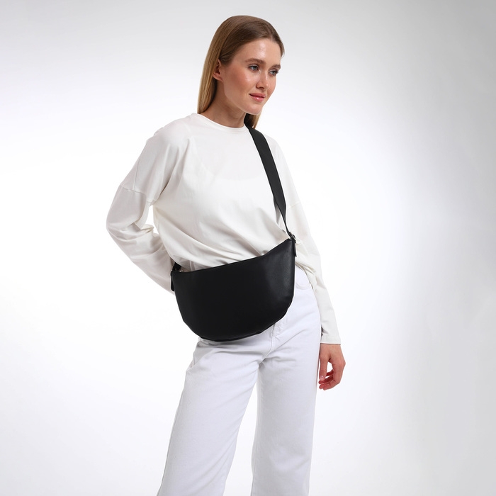 Сумка женская через плечо TEXTURA, маленький размер, цвет чёрный Сумка женская через плечо TEXTURA, маленький размер, цвет чёрный