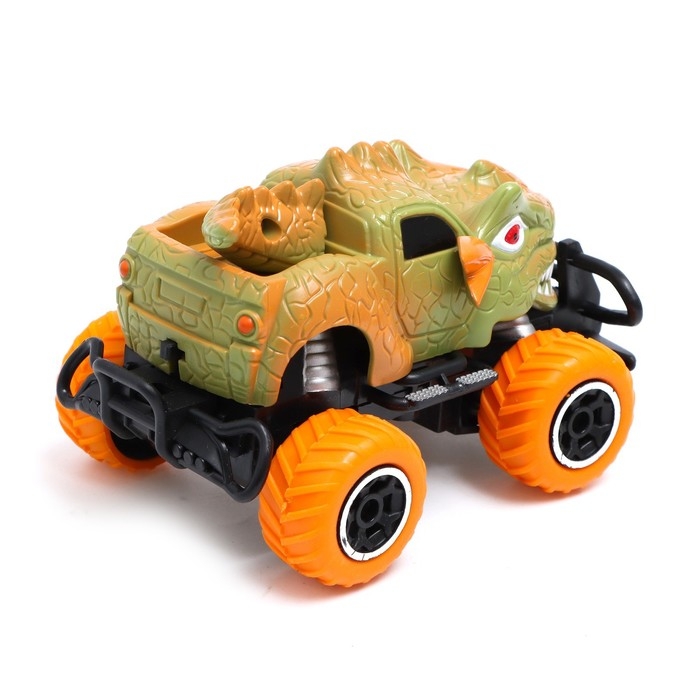 Джип радиоуправляемый DINO, работает от батареек, цвет жёлтый Джип радиоуправляемый DINO, работает от батареек, цвет жёлтый