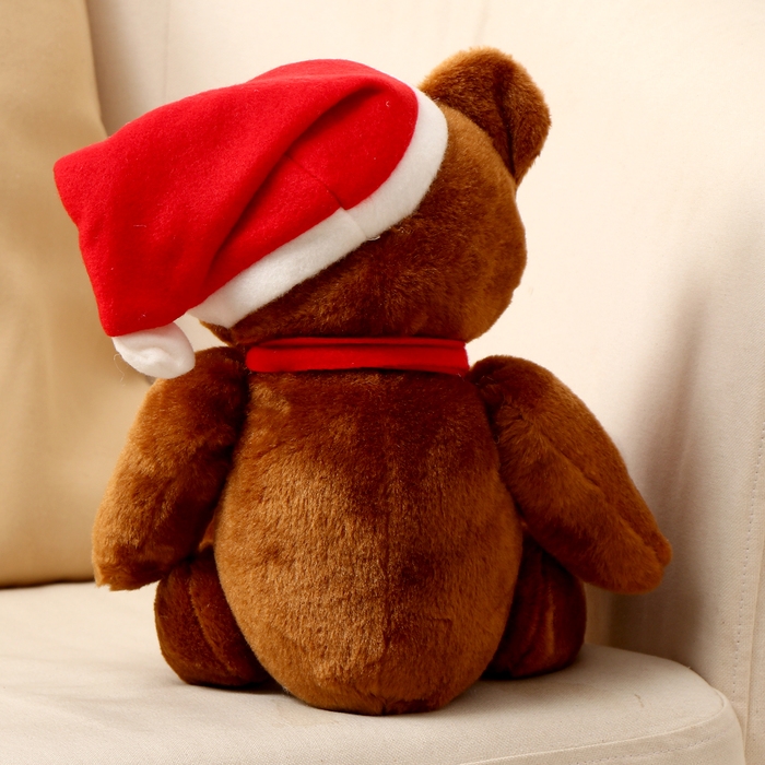 Мягкая игрушка «Медвежонок», в новогоднем колпаке, 20 см, цвет коричневый Мягкая игрушка «Медвежонок», в новогоднем колпаке, 20 см, цвет коричневый