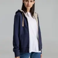 Толстовка унисекс на молнии Sherpa 280 темно-синяя, размер XXS