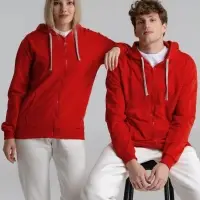 Толстовка на молнии с капюшоном Unit Siverga красная, размер 4XL