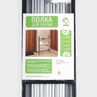 Обувница Доляна, 4 яруса, 42×19×60 см, цвет чёрный Обувница Доляна, 4 яруса, 42×19×60 см, цвет чёрный