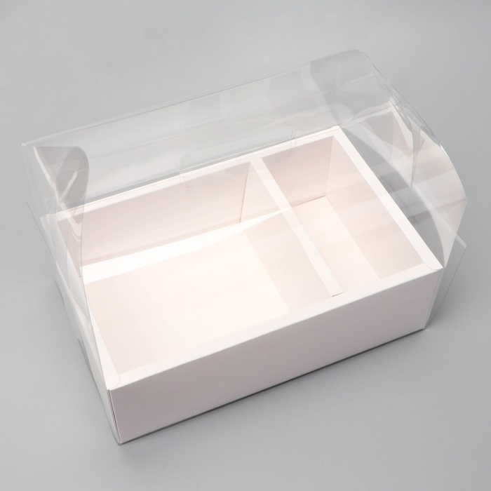 Коробка под десерт, белая, 26,5 х 17 х 22,5 см