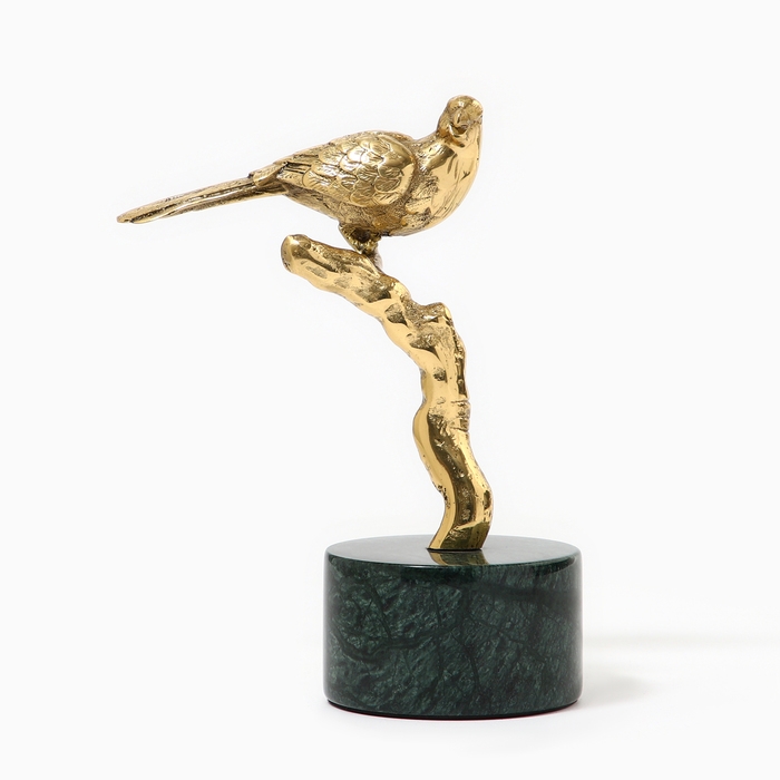 Статуэтка &laquo;Птица&raquo; мрамор латунь 16 х 8 х 24 см