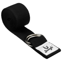 Ремень для йоги Sangh, 180х4 см, цвет чёрный Ремень для йоги Sangh, 180х4 см, цвет чёрный
