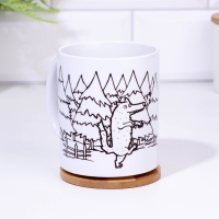 Кружка сублимация "Работа не волк", 320 мл, c нанесением Кружка сублимация "Работа не волк", 320 мл, c нанесением