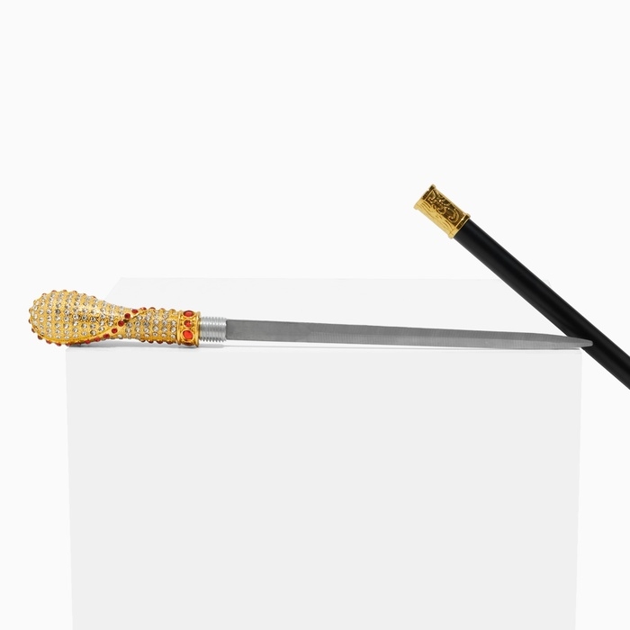 Сувенирное изделие Трость с кинжалом, клинок 36см, рукоять корона Сувенирное изделие Трость с кинжалом, клинок 36см, рукоять корона