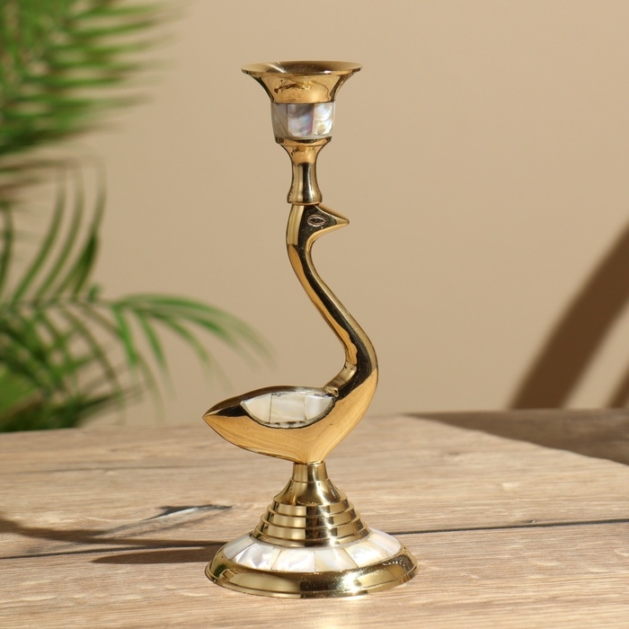 Подсвечник Подсвечник "Пернатый" 19 см, латунь